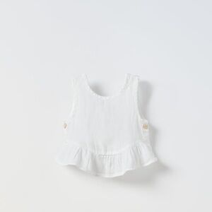 Zara ruffled linen  top